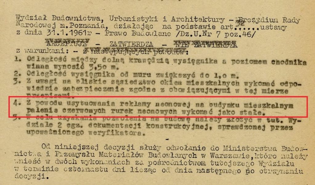 Strona projektu neonu MHD w Poznaniu.